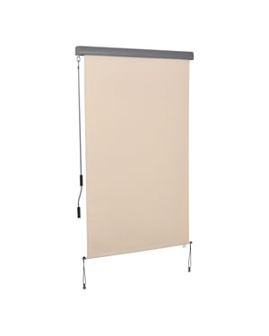 4goodz Outsunny verticale zonwering verticale luifel 120x200 cm creme