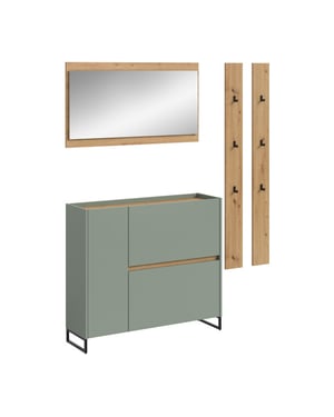 Furnilux Modulaire garderobecombinatie 4-delige set met spiegel en opbergkast