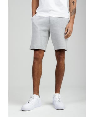 Light Grey Piqué Fleece Shorts