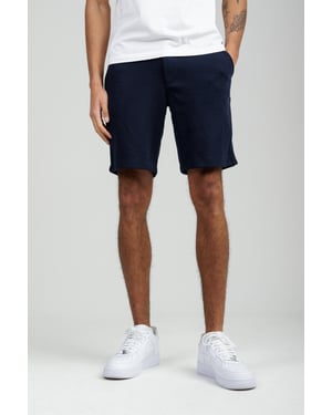 Navy Piqué Fleece Shorts