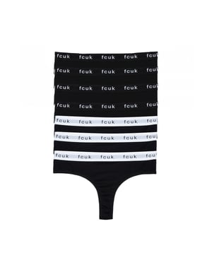 Multi 7 Pack Cotton Fcuk Ladies Thongs