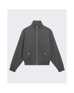 Drole De Monsieur Heren flanelle trackjacket grijs