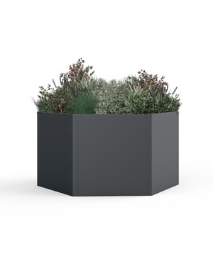 Westmann Varia verhoogde plantenbak zeshoekig metaal 100x52 cm -