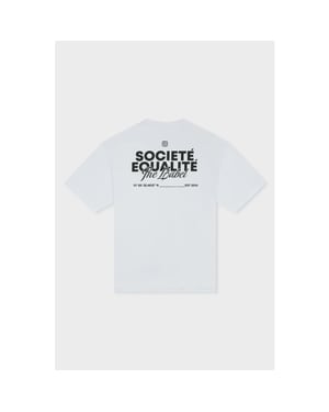 Equalité Equalité societé 2.0 oversized tee white