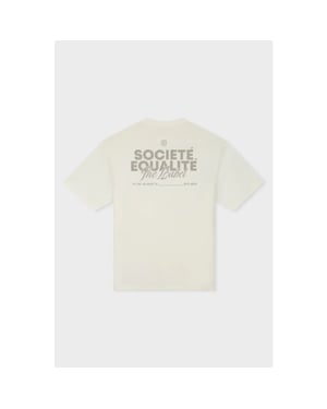 Equalité Equalité societé 2.0 oversized tee taupe off