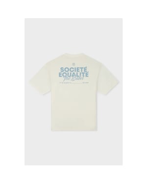 Equalité Equalité societé 2.0 oversized tee light blue off