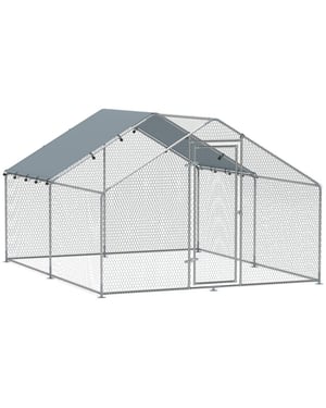 4goodz Kippenren met waterdichte en uv-bestendige hoes 10-15 kippen 3 x 3,4