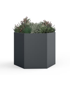 Westmann Varia verhoogde plantenbak zeshoekig metaal 100x52 cm -