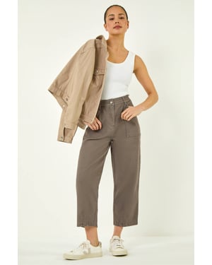 Petite Pocket Front Cropped Jeans