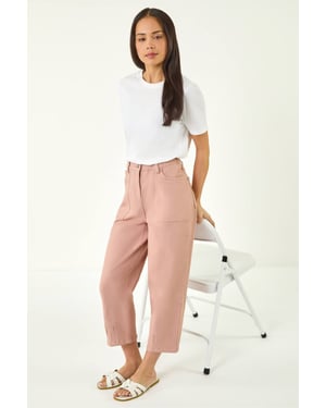 Petite Pocket Front Cropped Jeans