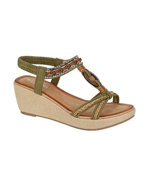 Cipriata Gioela Womens Slingback Sandals Khaki