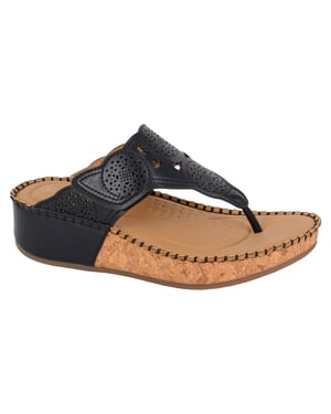 Cipriata Corina Womens Toe-post Sandals Black