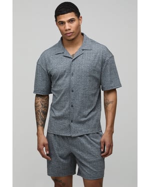 Jersey Marl Rib Regular Fit Shirt & Short Set