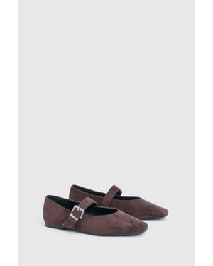 Faux Suede Ballet Flats