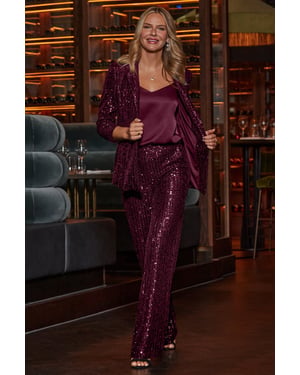 Burgundy Sequin Blazer