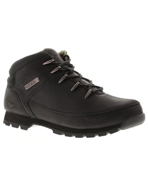 Timberland Mens Smart Boots Euro Sprint Leather Lace Up black