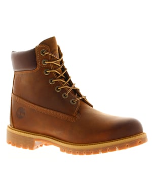 Timberland Mens Smart Boots Premium 6 Inch Lace Waterproof Leather Lace Up brown