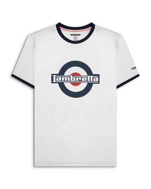 Lambretta Adults Tshirt Ringer Tee white