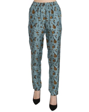 Dolce Gabbana Muziekinstrumentenprint Broek