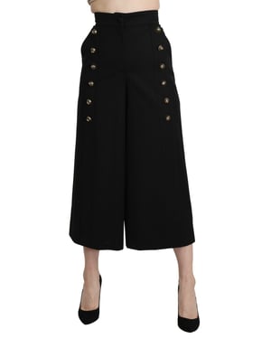 Dolce Gabbana Culottes Hoge Taille Brede Pijpen
