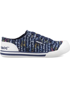 Rocket Dog Jazzin Radio Katoenen Dames Blauwe Sneakers