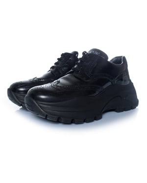 Prada, chunky broque sneakers in zwart