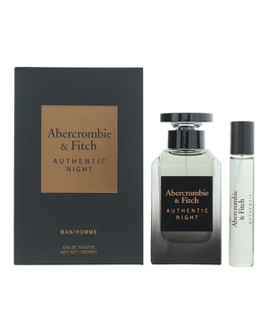 Abercrombie & Fitch Authentic Night Man Eau de Toilette 100ml + Eau de Toilette 15ml Gift Set for Him