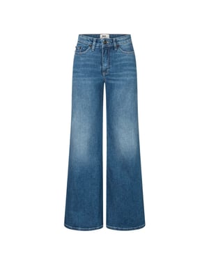 MAC Wide flare blue denim