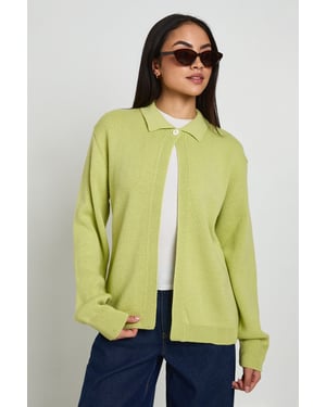 Knitted Collared Cardigan
