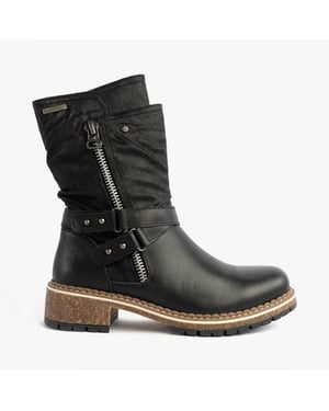 Josef Seibel Waylynn 13 Womens Biker Boots Black