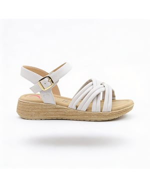 Heavenly Feet Symphony Womens Ankle Strap Sandals Stone
