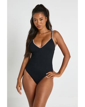 Contrast Stitch Swimsuit