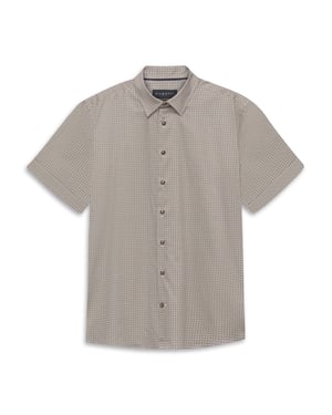 Bugatti Herren Korte mouwen shirt Modern Fit gestreept van katoen