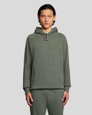 Bomullsmelerad Raglan Hoodie