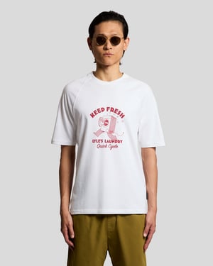 T-shirt met borstprint