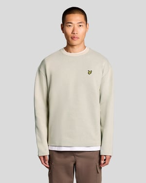 Verhoogde Jacquard Crew Neck Sweatshirt