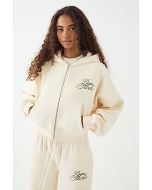 DSGN Studio Script Boxy Zip Through Hoodie