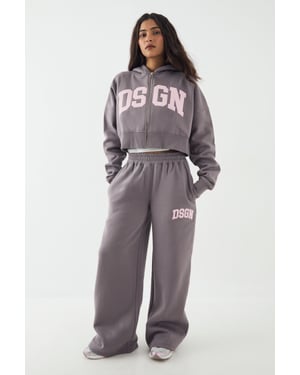 DSGN Studio Cord Applique Straight Leg Jogger
