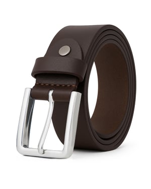 Men's Brown Leather Belts, Genuine Leather belt 1.25" Width