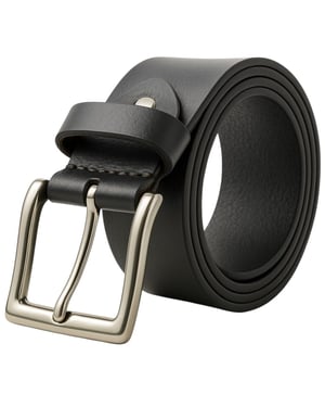 Men's Leather Belts, Premium Genuine Leather belt 1.5" Width in Black