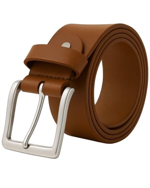 Men's Leather Belts, Premium Genuine Leather belt 1.5" Width in Tan