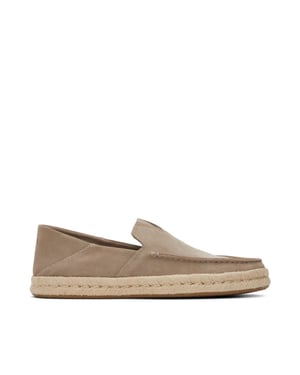Toms Alonso loafer rope grijsbruin suède