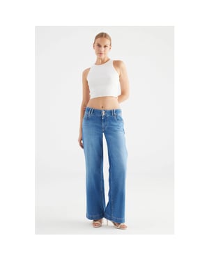 Cup of Joe Carlotta wide leg jeans medium blue