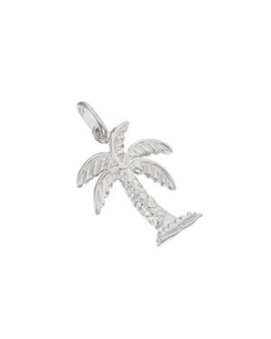 Sterling Silver Palm Tree Charm Pendant