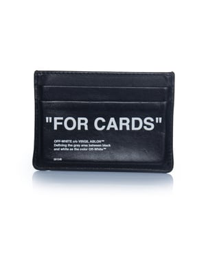 Off-white, svart läder kortfodral