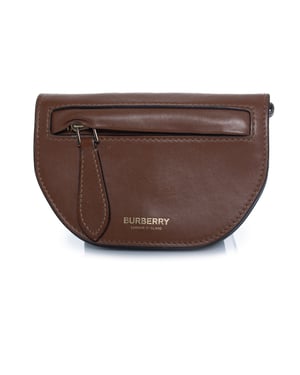 Burberry, brun läder sadelplånbok