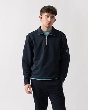 Hartsfield 1/4 Zip Sweatshirt in Dark Blue