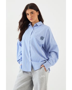 DSGN Studio Oversized Cotton Poplin Stripe Shirt