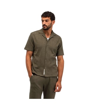Butcher of Blue Ripley structure shirt dk granite green