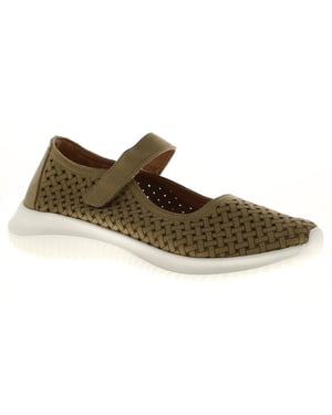 Platino Womens Comfort Shoes Dalia Touch Fastening khaki